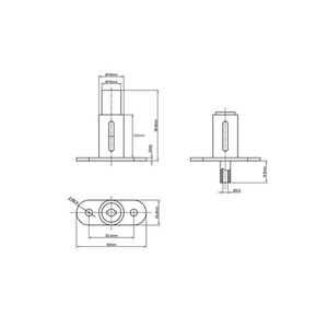 Замок мебельный 105