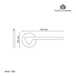Ручка раздельная PORTA DI PARMA Ama PVD золото