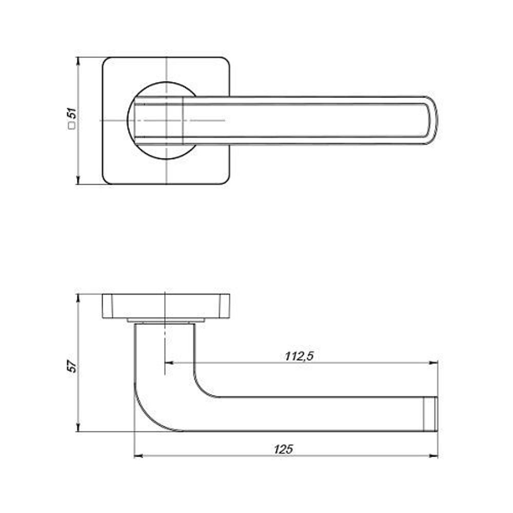 Ручка раздельная PUNTO FUTURA ZQ SN/WH-19 мат.никель/белый/41039/