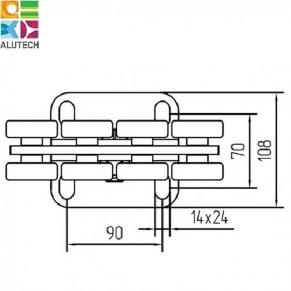 Опора роликовая (полимерные ролики). Для ворот до 300 кг. Light SGN.01.140