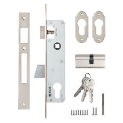 Замок врезной KALE KILIT 253 (25мм) никель 3кл. /1102/