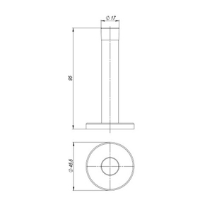 Упор дверной настенный FUARO STOPPER/M.15 INOX (нерж. сталь) /46303/