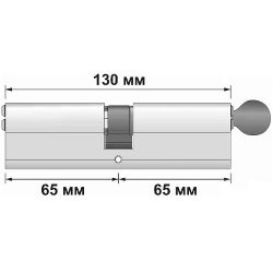 Цилиндровый механизм с вертушкой APECS SM-130-C NI никель