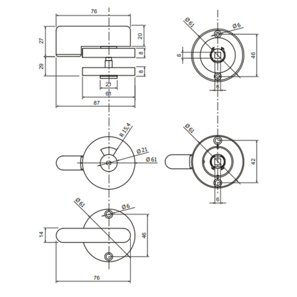 Фиксатор AVERS WC-0207-INOX/201