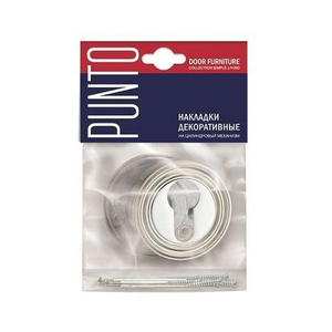Накладка под цилиндр PUNTO ET ML SN/CP-3 мат.никель/хром /33113/