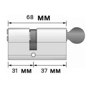 Цилиндровый механизм с вертушкой APECS SM-68 (31/37C)-C NI никель