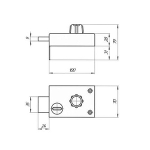 Замок накладной Балтика-1/Ригель