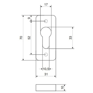 Накладка цилиндровая APECS DP-C-09-W (на ПВХ) белый