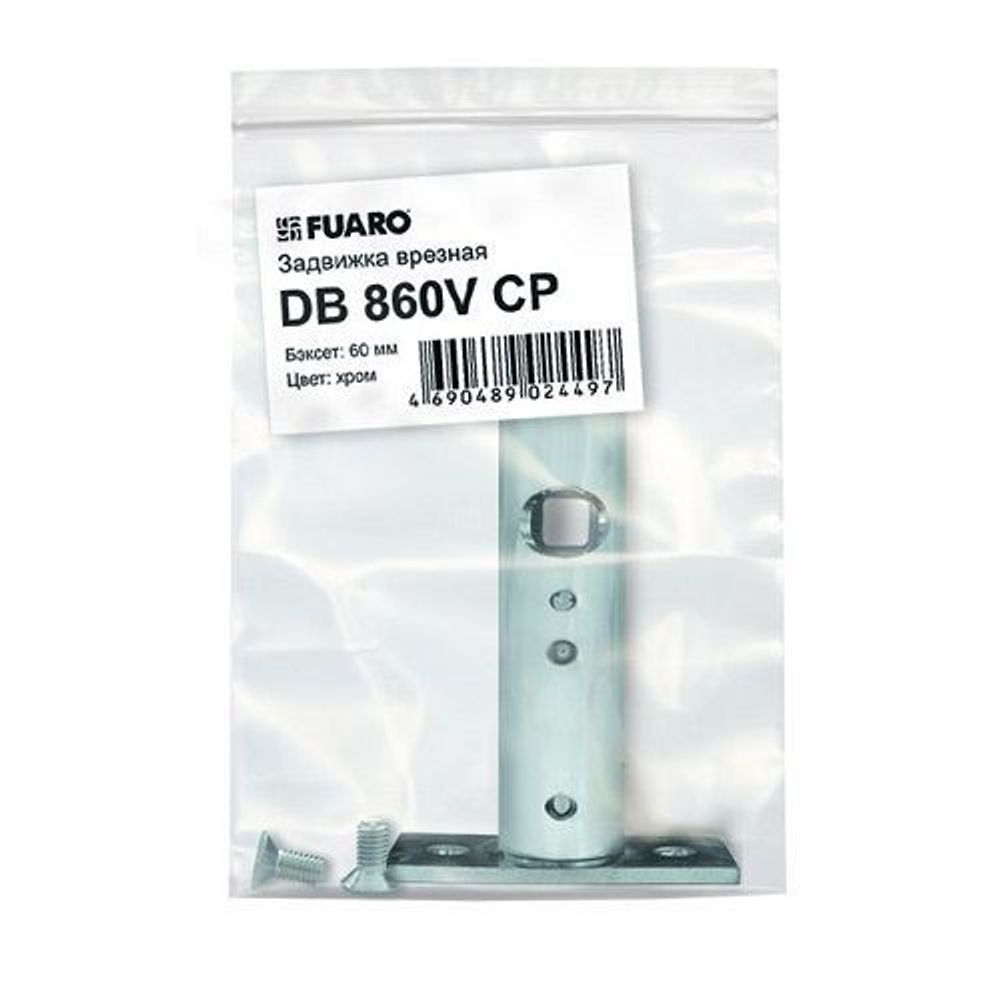 Задвижка врезная FUARO DB 860M CP хром /36641/