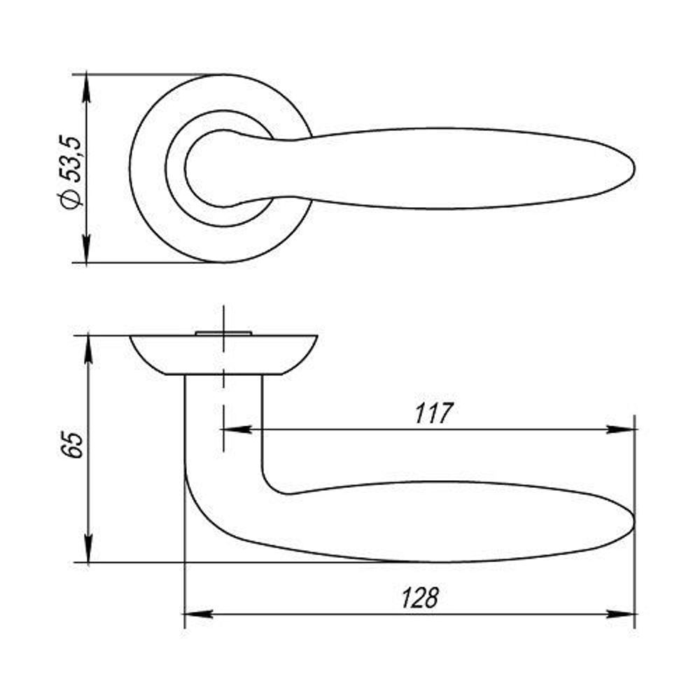 Ручка раздельная PUNTO BASIS TL CF-17 кофе /33043/