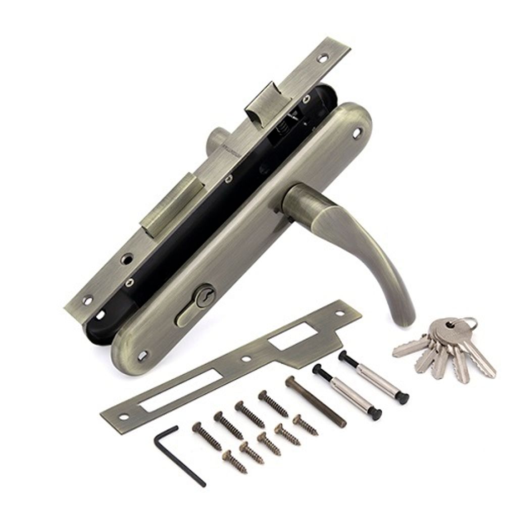 Замок врезной с ручками PALLADIUM ЗВ-AL 1853 AB бронза