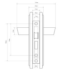 Замок врезной СТАНДАРТ 103/50В AB