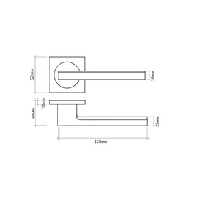 Ручка раздельная VETTORE R06.148 MBP матовый черный