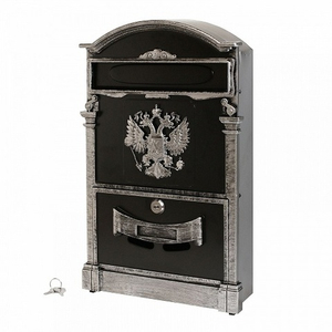 Ящик почтовый АЛЛЮР №4011B "Герб" старое серебро