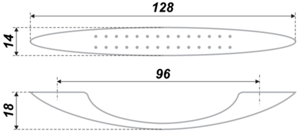 Ручка мебельная RS023GP.4/96 золото
