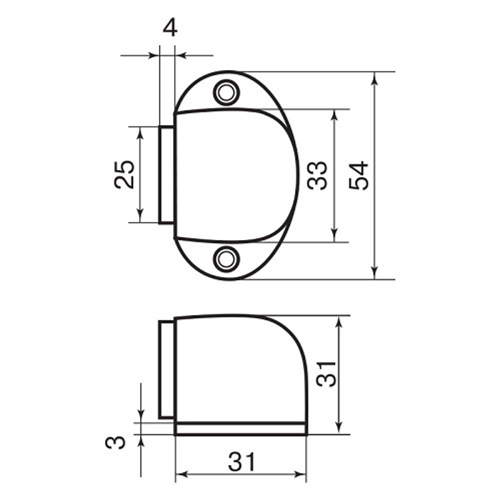 Упор дверной магнитный PALLADIUM 02-M AB бронза