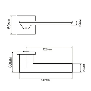 Ручка раздельная VETTORE R06.027 BN черный никель