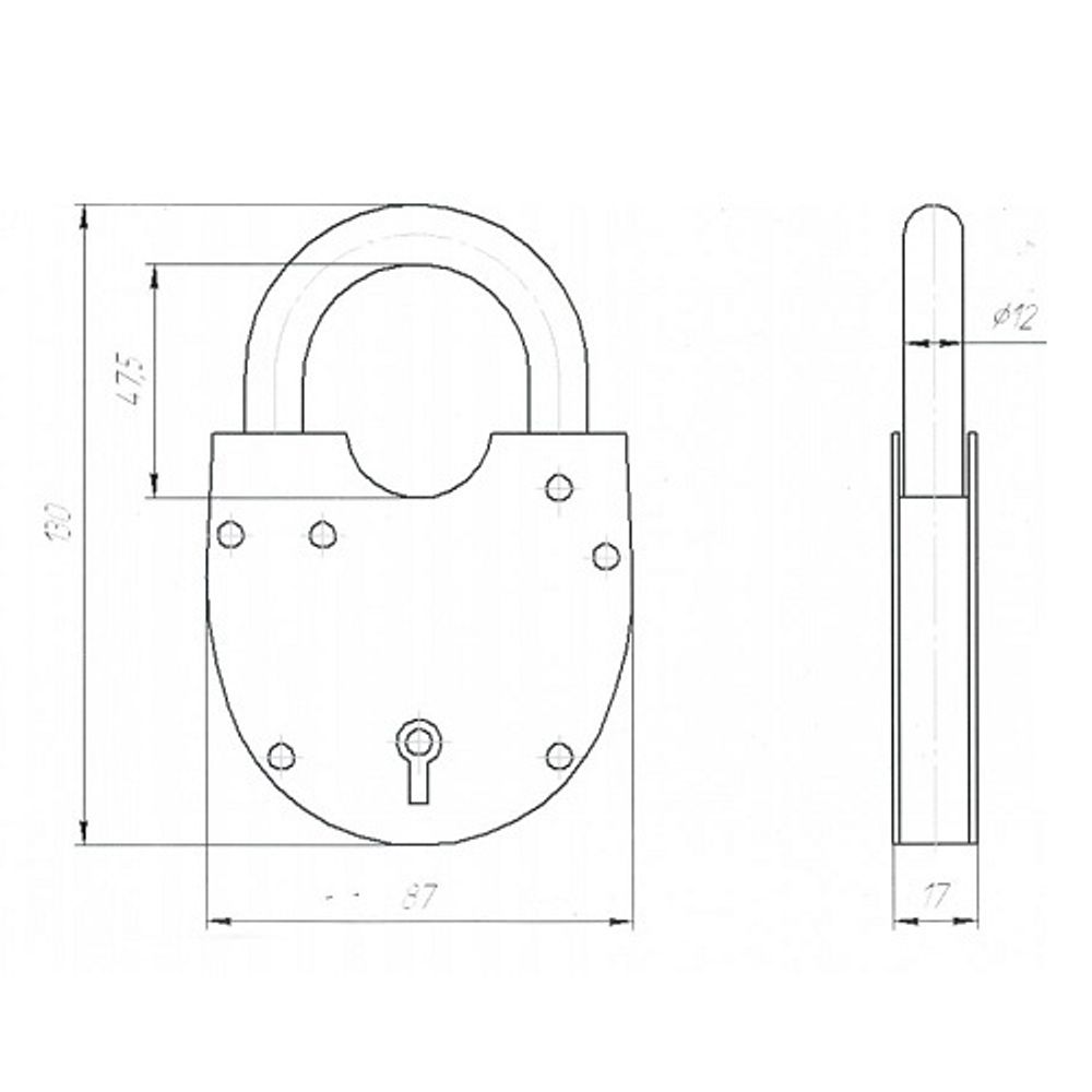 Замок навесной амбарный ЗВС-5