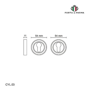 Накладка под цилиндр PORTA DI PARMA CYL.03.14 SN мат. никель