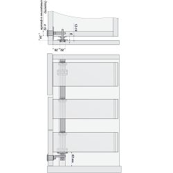 Замок мебельный центральный 288-500 на 3 ящика 19мм штырьевой (комплект)