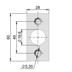 Планка запорная задвижки КРИТ-М ПЗ-ЗД60 Хп хром