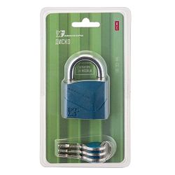 Замок навесной АВАНГАРД ВС2Д-50 ДИСКО синий d8mm