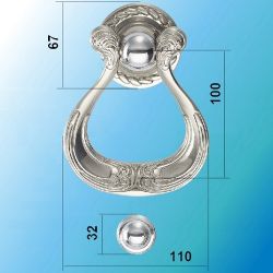 Дверной молоточек MSM G10 PB/SP золото/мат.золото