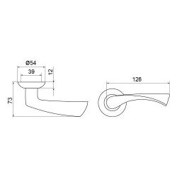 Ручка раздельная PUNTO CRONA TL размеры