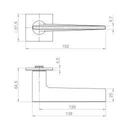 Ручка раздельная ARMADILLO TRUFFLE K.YM FSG-39 флорентийское золото /62173/
