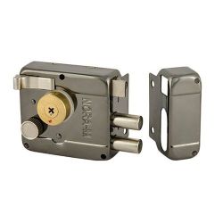 Замок накладной НОРА-М 11 черный никель