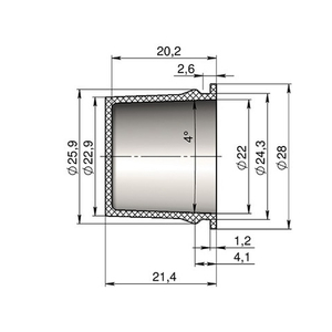 Заглушка противосъемника КРИТ-М ЗПс-М22/20-Сс серая