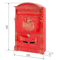 Ящик почтовый АЛЛЮР №4010В антик красный