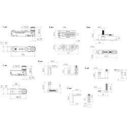 Комплект для телескопического открывания дверей ARMADILLO SLD.Scope SET 5 /58041/