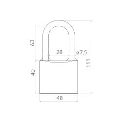 Замок навесной PUNTO PK-0150 3 кл. /59155/