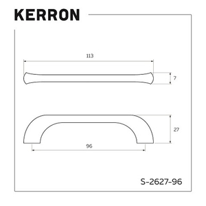 Ручка мебельная S-2627-96 BL (матовый черный)