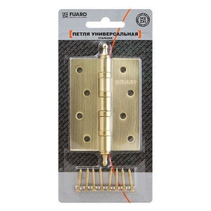 Петля дверная универсальная FUARO 4BB/A/BL 100x75x2,5 PB золото /30969/ (1 шт)