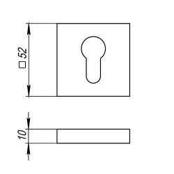 Накладка под цилиндр FUARO ET DM SSC-16 сатинированный хром /43027/