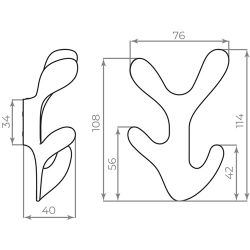 Крючок настенный AJAX MB-LM/K-005 SN мат.никель /49171/