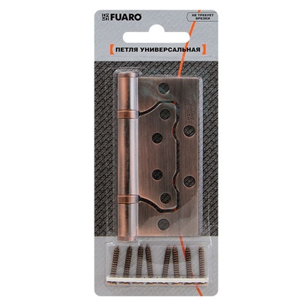 Петля универсальная без врезки FUARO 500-2BB/BL 100x2,5 SB мат.золото /31055/ (1 шт)