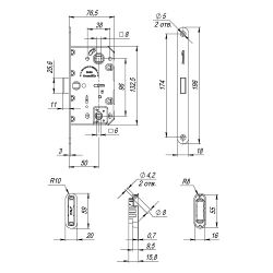 Магнитная защелка ARMADILLO WC GRAVITY G01.196.50.96 BL черный /44211/