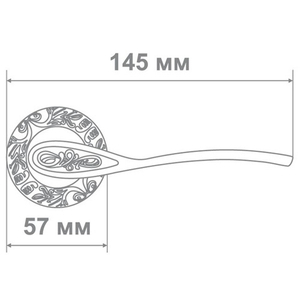 Ручка дверная Locker 58284 CPW бежевый/хром