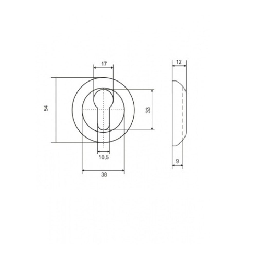 Накладка под цилиндр BASARA ET 0701 AB бронза