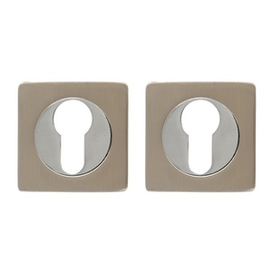 Накладка под цилиндр BASARA ET 0601 SN/CP мат.никель/хром