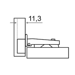 Петля мебельная накладная MF-201A, Slide-on (1 шт)