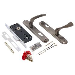 Замок врезной БУЛАТ ЗВ4-1.03.03 НОМОС графит