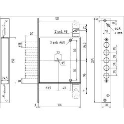 Замок врезной МЕТТЭМ ЗВ8 140.1.1/18 /39085/