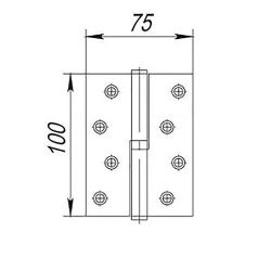 Петля дверная RENZ 4BB 100x75x2,5мм FH MAB (бронза матовый) (1 шт)