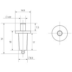 Петля нажимная ПН-8,5 мм