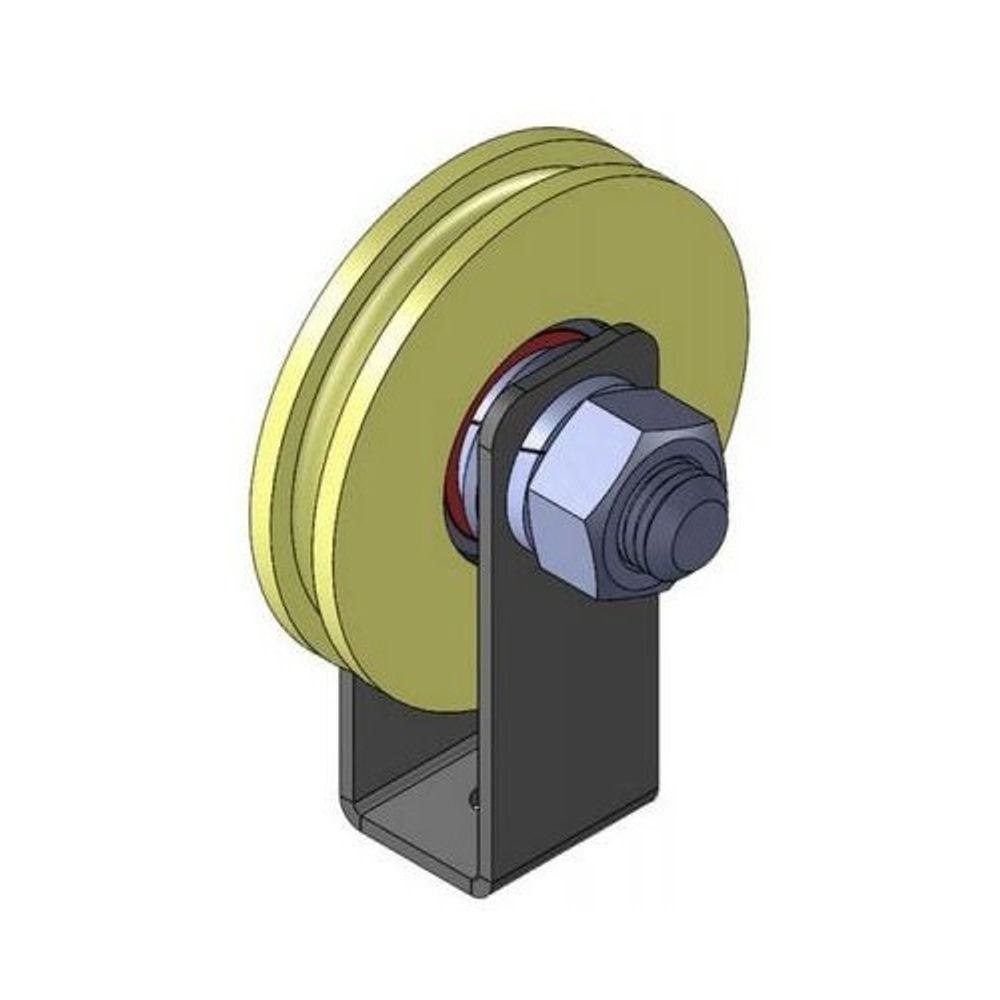 Ролик капролон d-60 бельевой со скобой