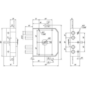 Замок накладной МЕТТЭМ ЗНСП-2Т